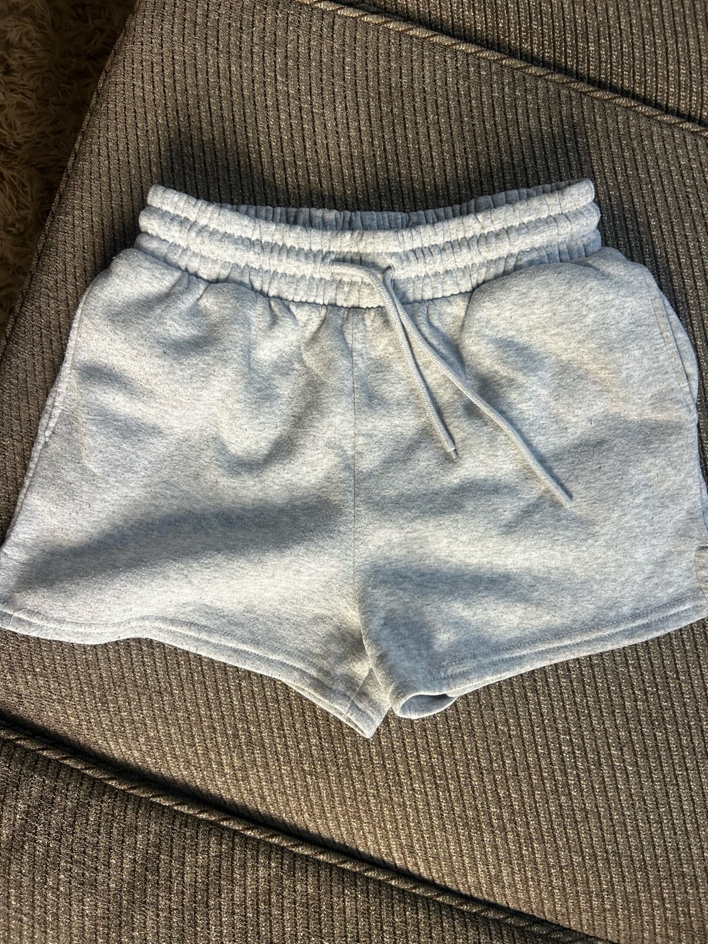 H&M Light Gray Drawstring Cozy Shorts